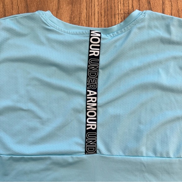 UNDER ARMOUR GIRLS HEATGEAR SHIRT Blue Size Youth Large - Picture 10 of 10